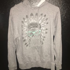 Tribal cat with glasses hoodie